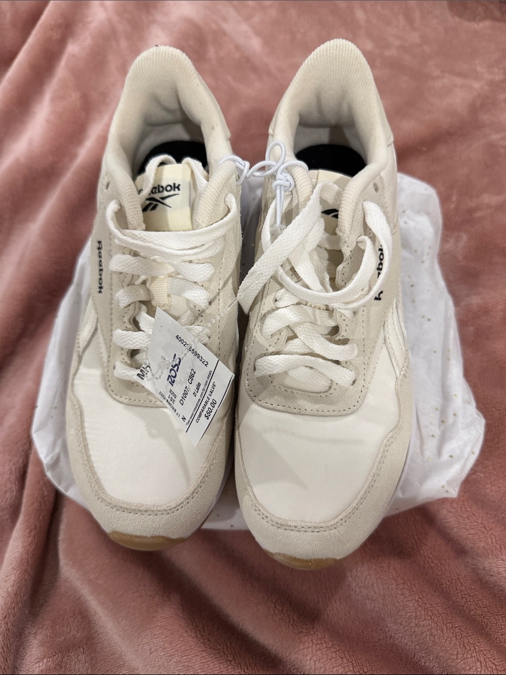 Reebok Cream and Gum Classic Runner Sneakers - Picture 2 of 4
